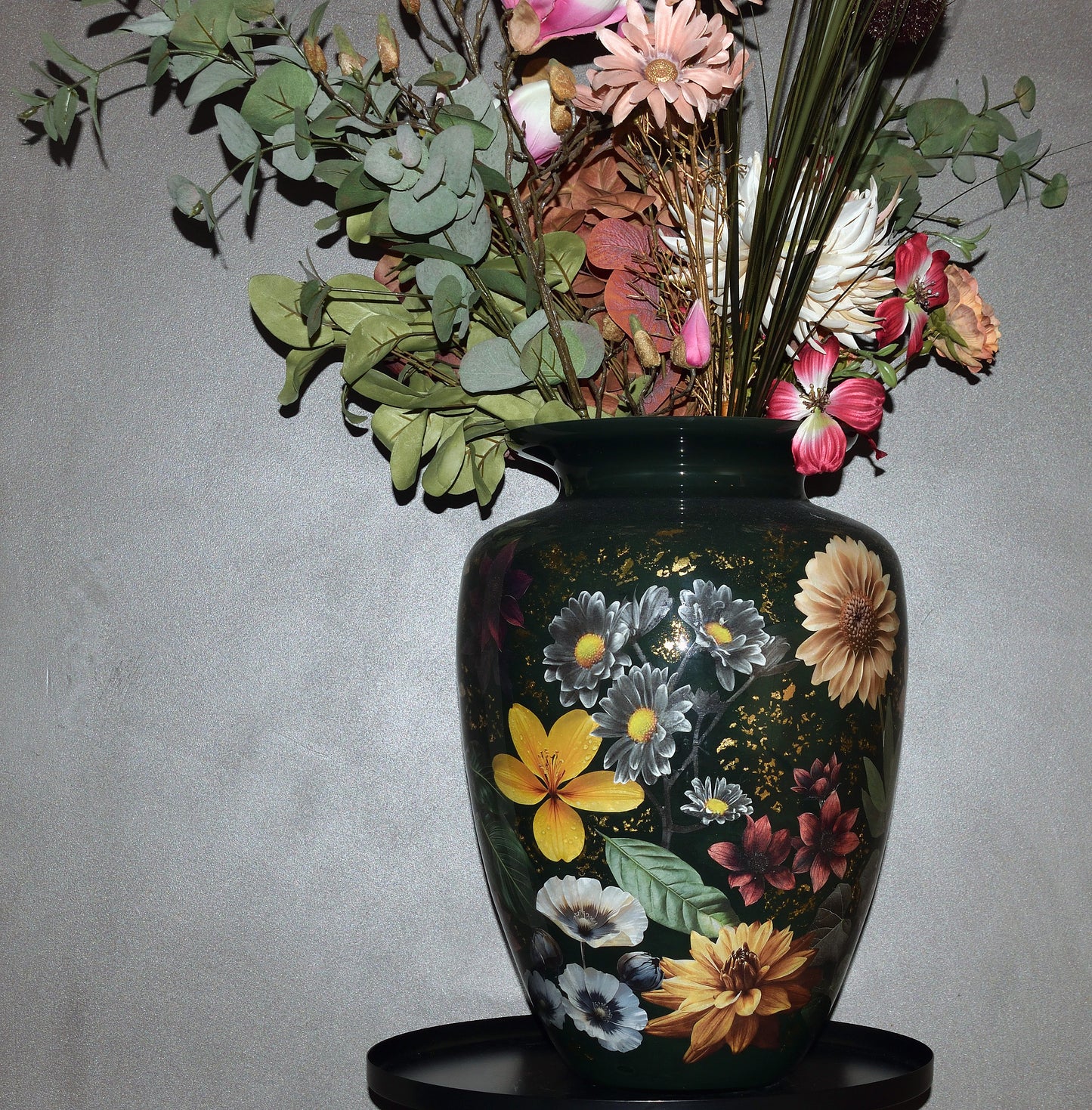 Vaas Donkere bloemen groot