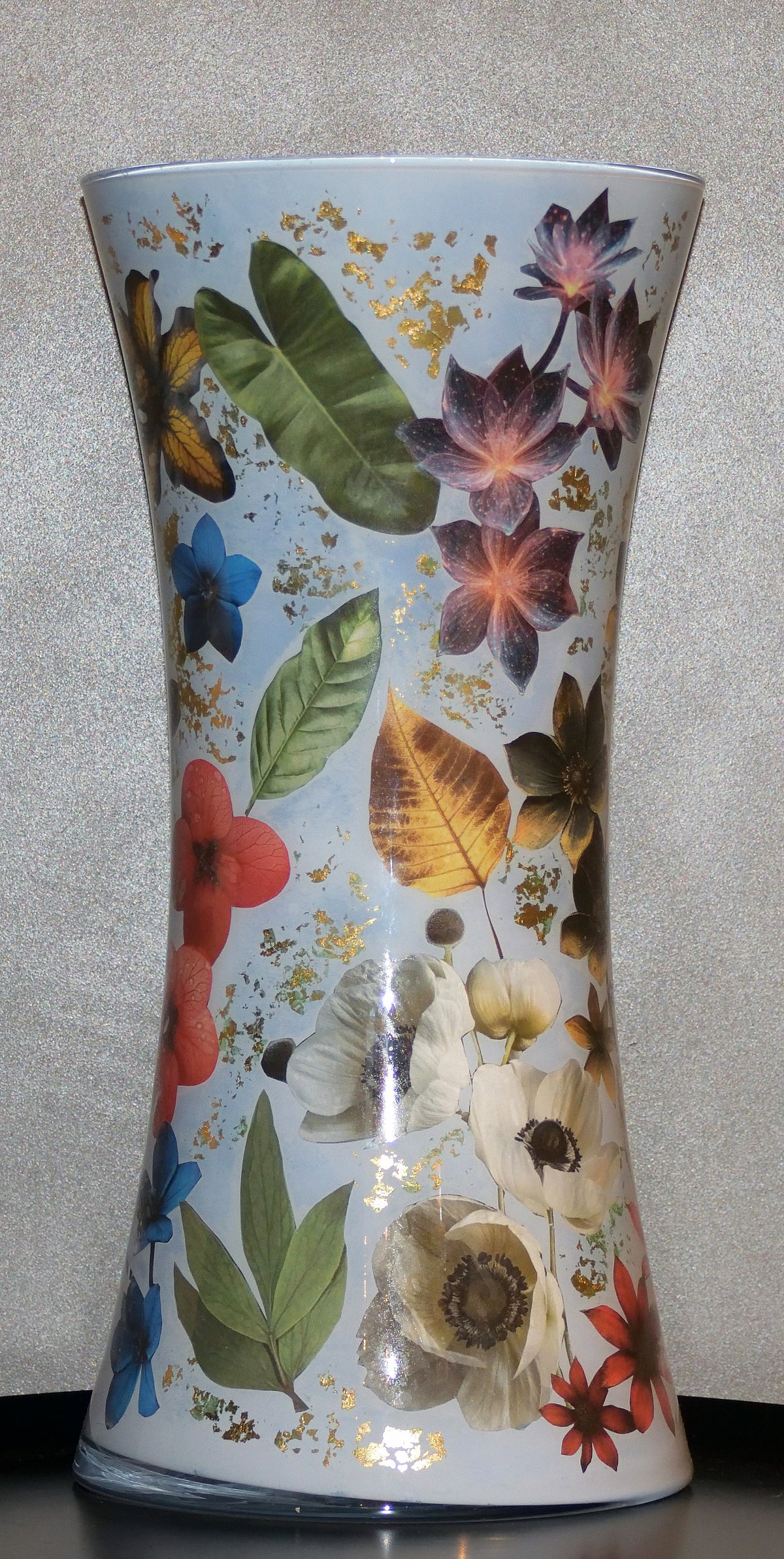 Vaas Bloemen in bllauw