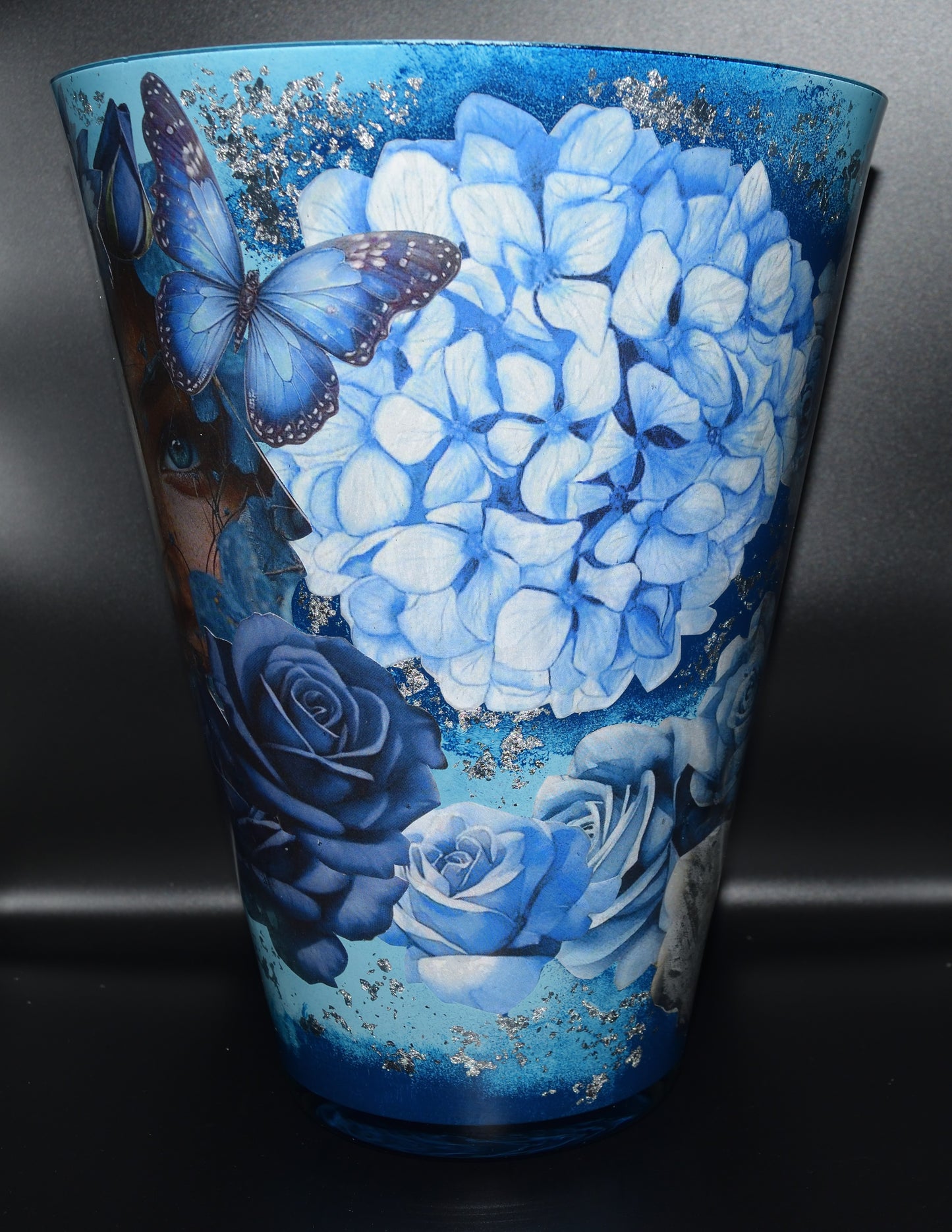 Vaas Vrouw in blauwtinten