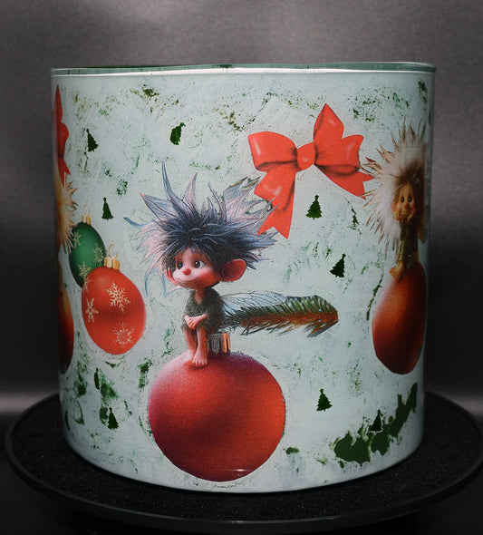 Kerst ; Elfjes op kerstballen