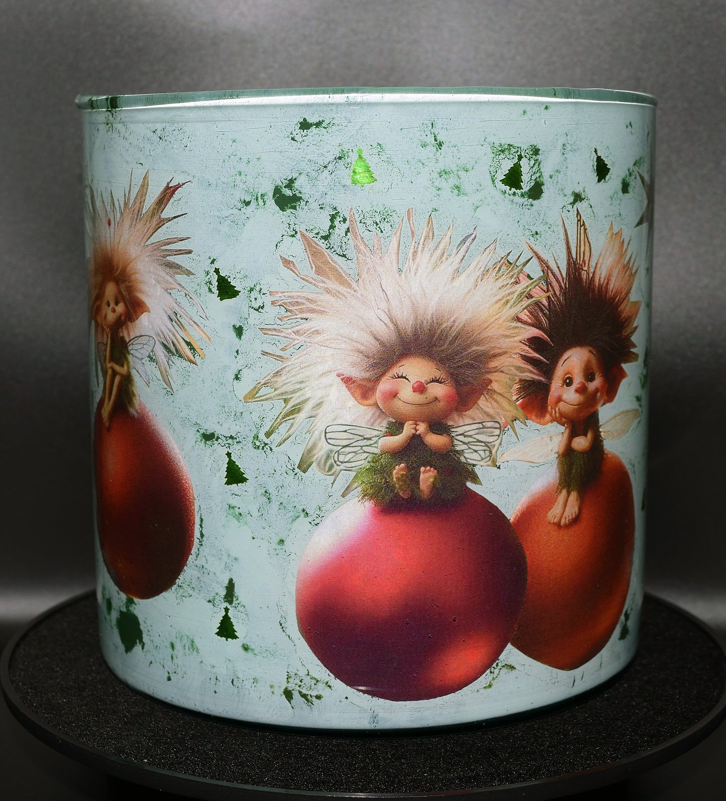 Kerst ; Elfjes op kerstballen